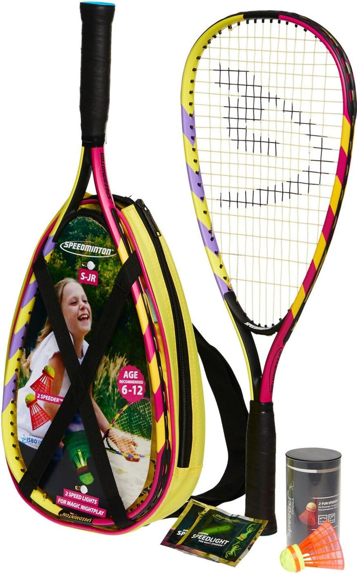 Speedminton® Junior Set – Original Speed Badminton/Crossminton Kinder Set inkl. 2 FUN Speeder®, Tasc