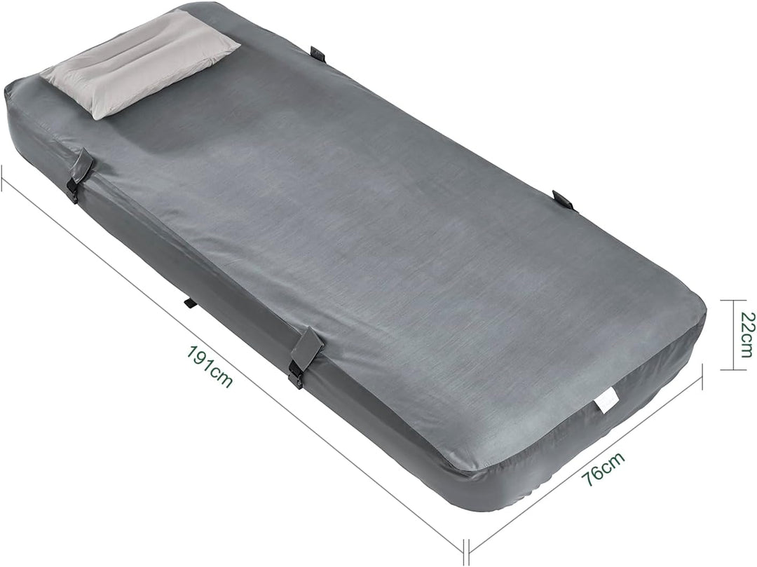 SoBuy Feldbett mit Zelt Grau 4in1 Zelt auf Stelzen mit Rolltasche Wasserdichtes Campingbett Outdoor
