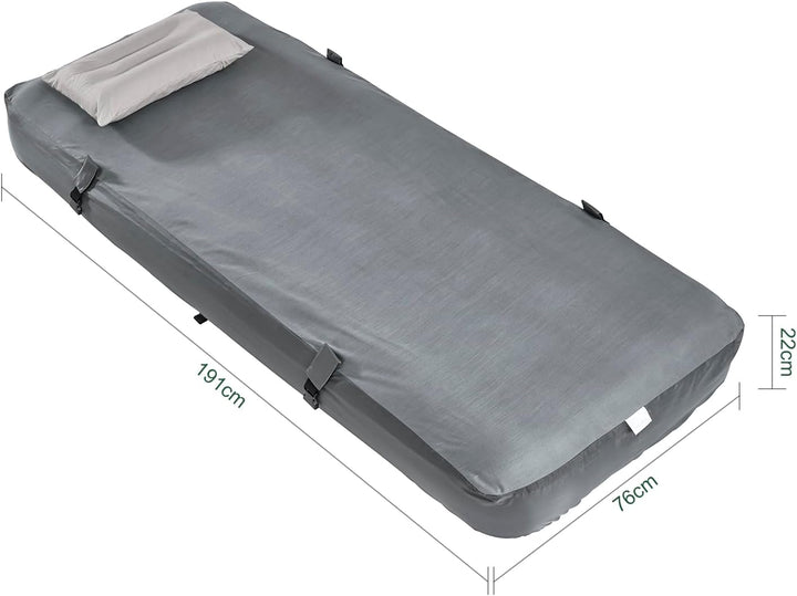 SoBuy Feldbett mit Zelt Grau 4in1 Zelt auf Stelzen mit Rolltasche Wasserdichtes Campingbett Outdoor