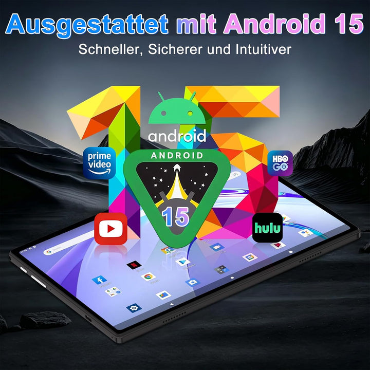 ZIOVO Tablet 10 Zoll Android 15 mit 30GB RAM+128GB ROM(TF 2TB), Gemini AI, 5G WLAN, Octa-Core 2.0GHz