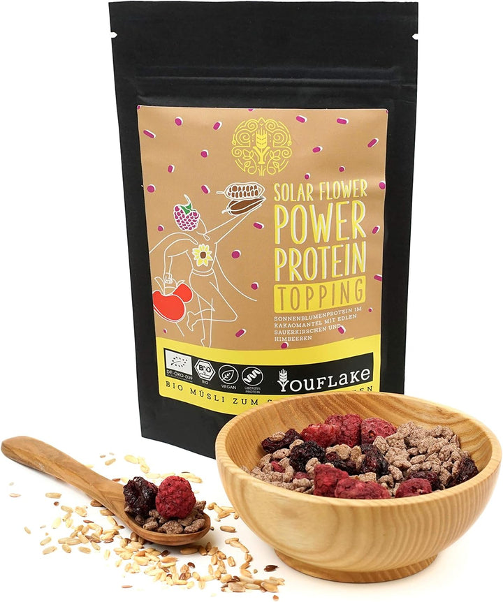 KoMo Flocino manuelle Flockenquetsche | 3 Müsli BIO Basis + 3 BIO Toppings + RAW | Buchenholz | Edel