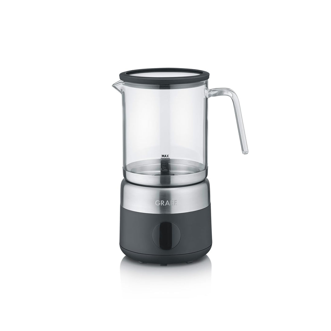 GRAEF MS802EU - Milchaufschäumer, elektrisch, bis zu 500ml Milchschaum in Barista-Qualität, herausne