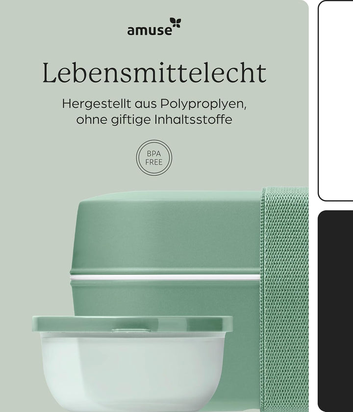 Amuse Lunchbox Erwachsene | Salat To Go Box, Brotdose Erwachsene oder Jausenbox Kinder | Bento Box |