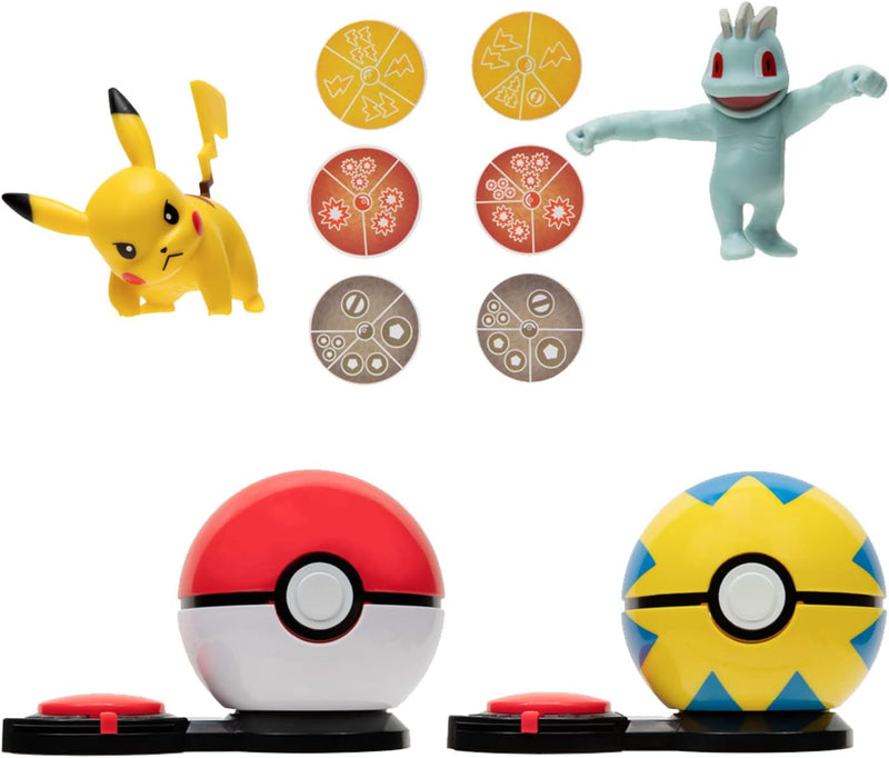 BANDAI POK Poké Ball Attack Surprise Machop Pikachu W2