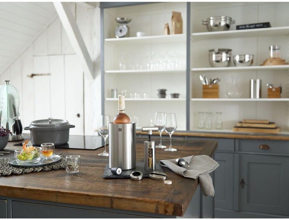 ZWILLING Sommelier, doppelwandiger Weinkühler, 21.6 x 11 x 19 cm, Silber Single, Single