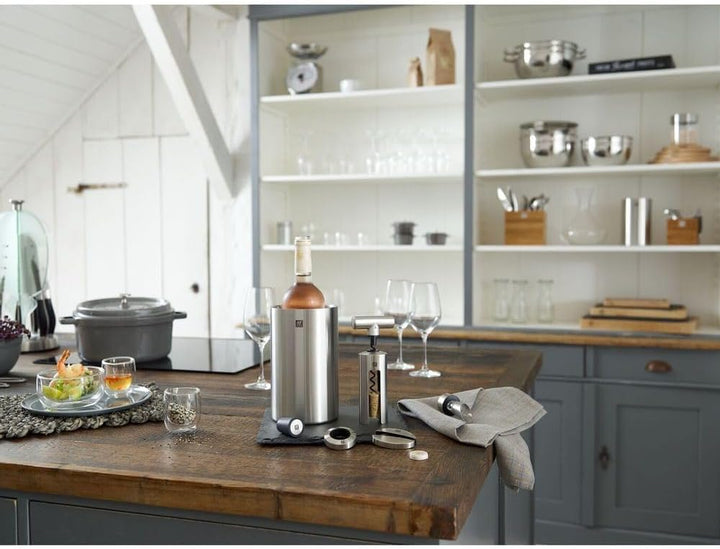 ZWILLING Sommelier, doppelwandiger Weinkühler, 21.6 x 11 x 19 cm, Silber Single, Single