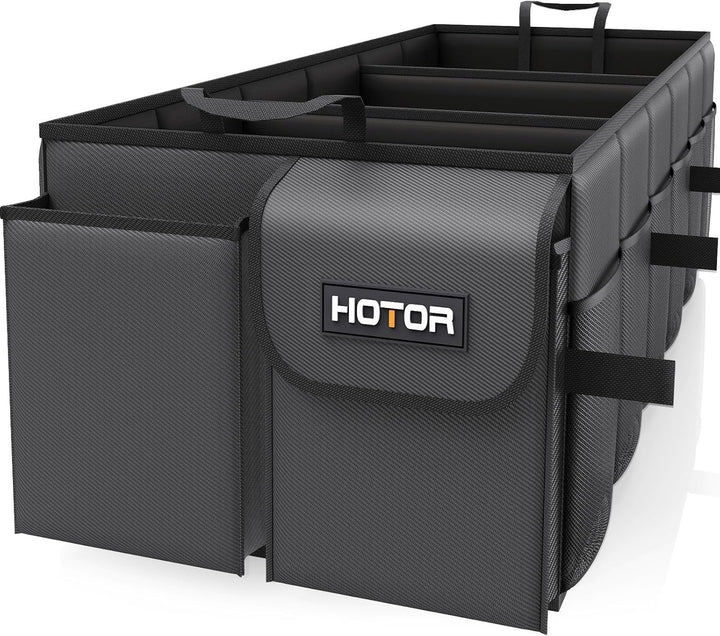 HOTOR Kofferraum Organizer – Faltbarer Auto Kofferraum Organizer mit 3 Fächern, Stabiler Auto Organi