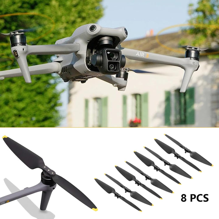 Air 3 Propeller, 8 Pcs Drohne Air 3 Propeller mit Push-Typ-Schnellverschluss-Design, Air 3 Zubehör f