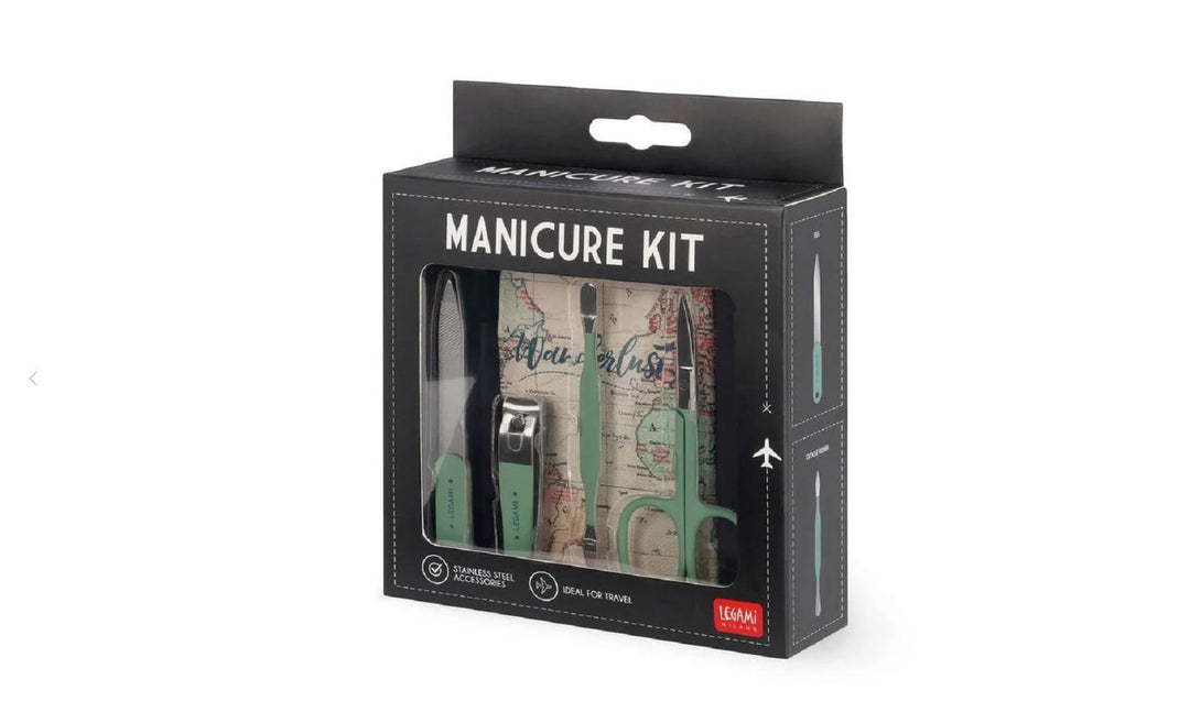 Legami - Maniküre-Set für Reisen, Taschenformat, tragbar, Nagelknipser, Nagelknipser, Nagelfeile, Na