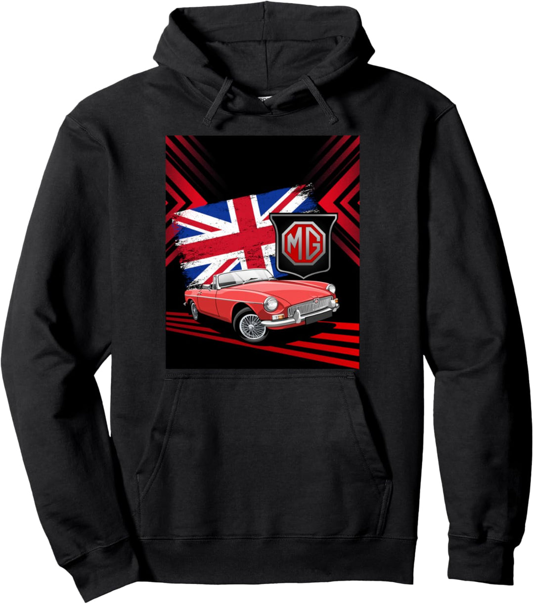 British Classic Sportwagen - MG MGB Cabriolet Pullover Hoodie