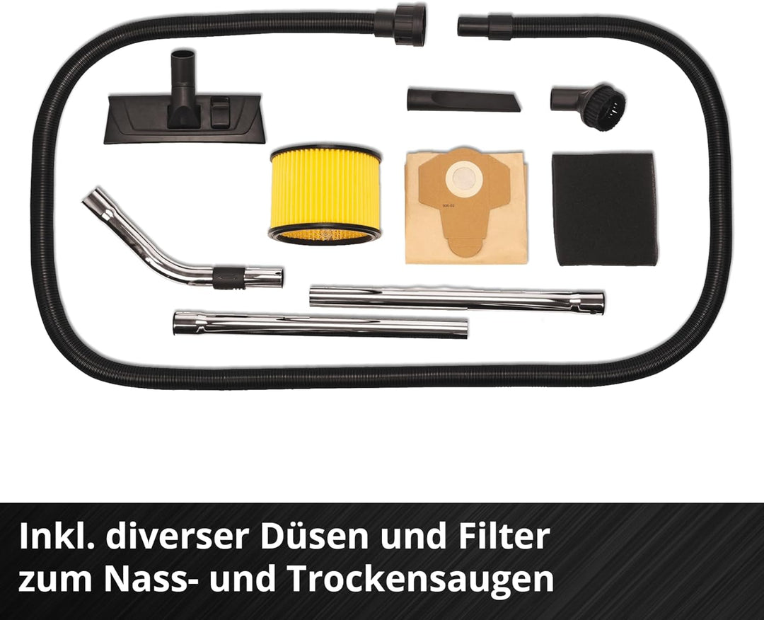 Einhell Akku-Nass-Trockensauger TE-VC 36/25 Li S-Solo Power X-Change (Li-Ion, 36 V, ECO/BOOST-Mode,