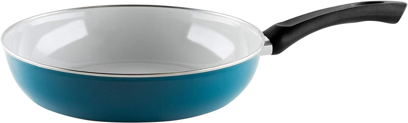 Riess, 0057-010, Emaille Pfanne extra stark, NOUVELLE-AQUAMARIN EXTRA STARK, Durchmessser 28 cm, Höh