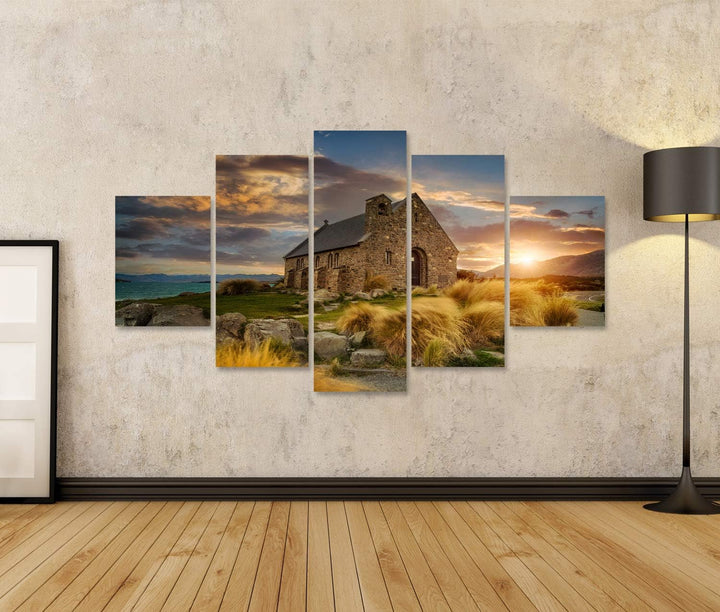 islandburner Bild auf Leinwand Kirche Good Shepherd Neuseeland Bilder Wandbilder Poster Leinwand 170
