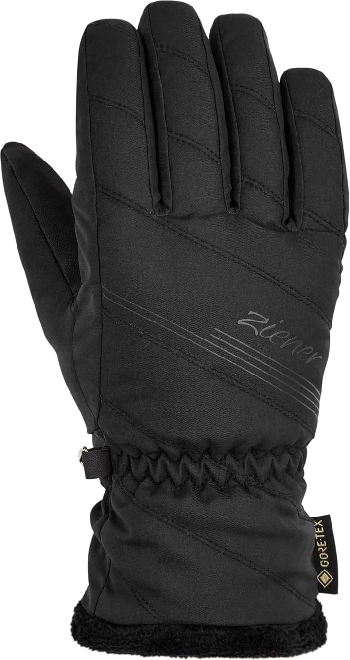 Ziener Damen Kasia Ski-Handschuhe/Wintersport | Gore-Tex 6.5 Schwarz, 6.5 Schwarz