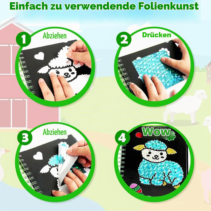 FUNNYB&amp;G Foil Art Kinder Kunst &amp; Bastelaktivität: Kreatives Reisespielzeug für DIY-Aktivität, Bastel