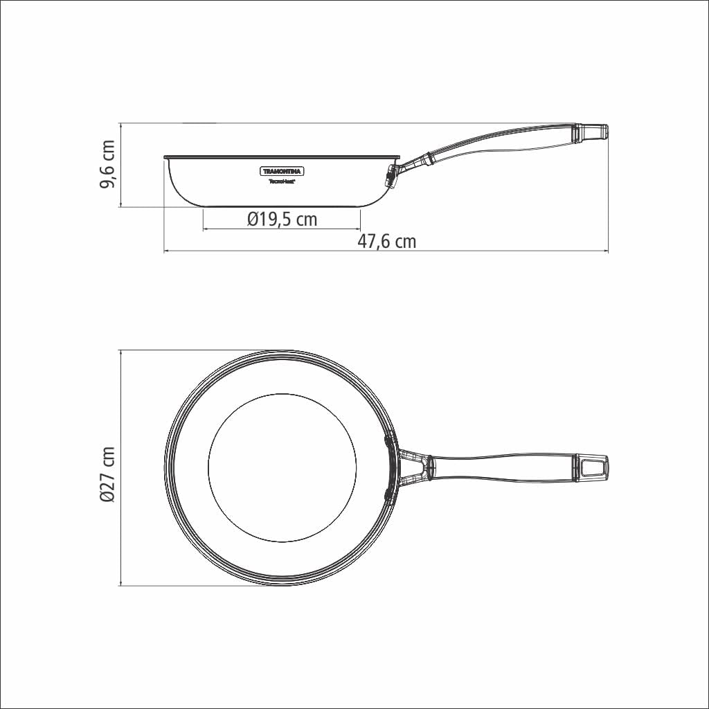 Tramontina Grano Kochgeschirr, 4-tlg. Set, Rostfreier Edelstahl, 3 Töpfe, 1 Bratpfanne, Induktion, B