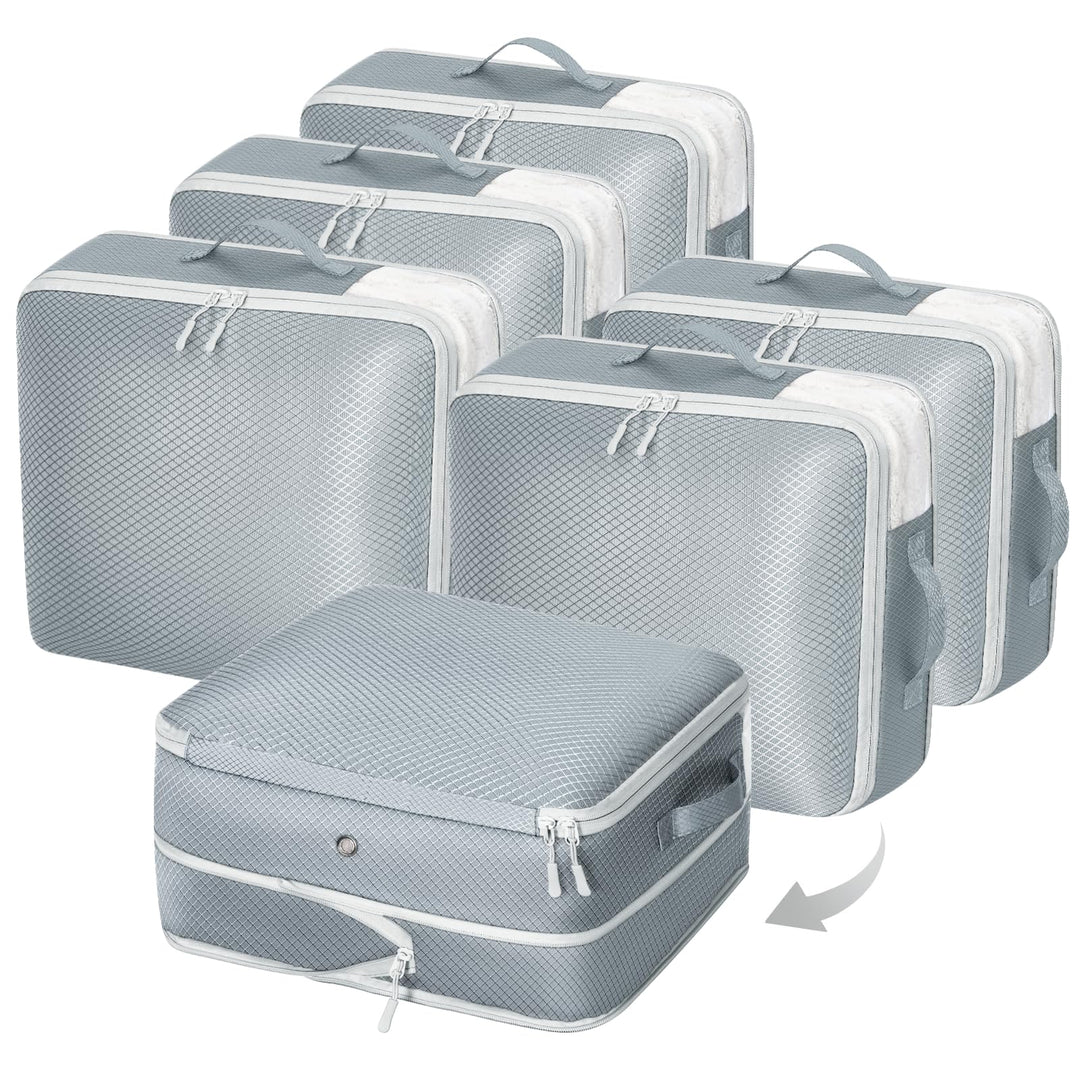 DIMJ Selbstkomprimierender Organizer - Bettwäsche Aufbewahrung, Packing Cubes Compression, Aufbewahr