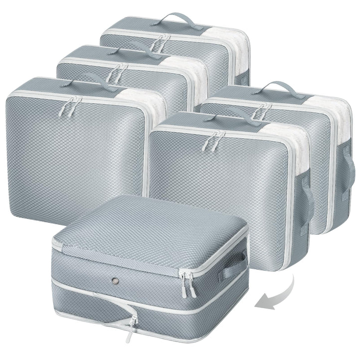 DIMJ Selbstkomprimierender Organizer - Bettwäsche Aufbewahrung, Packing Cubes Compression, Aufbewahr