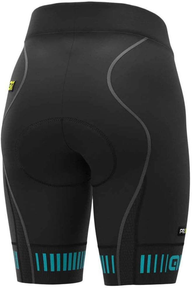 ALE' Damen Radhose Prr Strada XS Black/Turquoise, XS Black/Turquoise