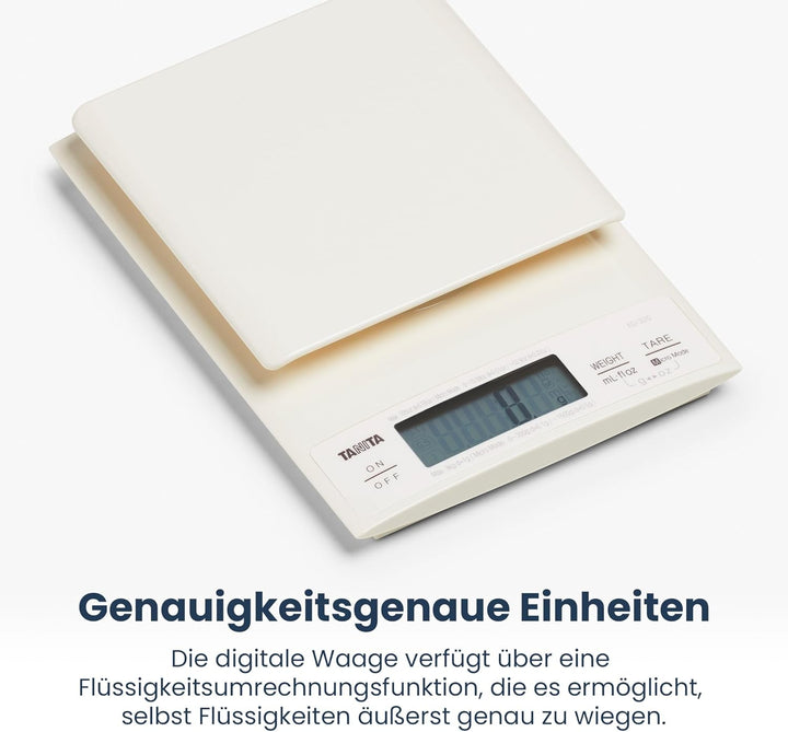 Tanita KD320WH33 Küchenwaage 3 kg mit Feinteilung 0.1 g