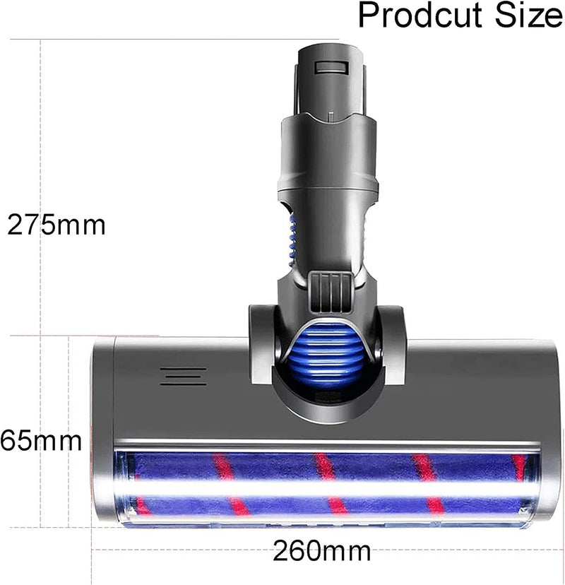 Italdos Turbinendüse Elektrische Bürste kompatibel für Dyson V6 DC58 DC59 DC61 DC62 Parkettbürste mi