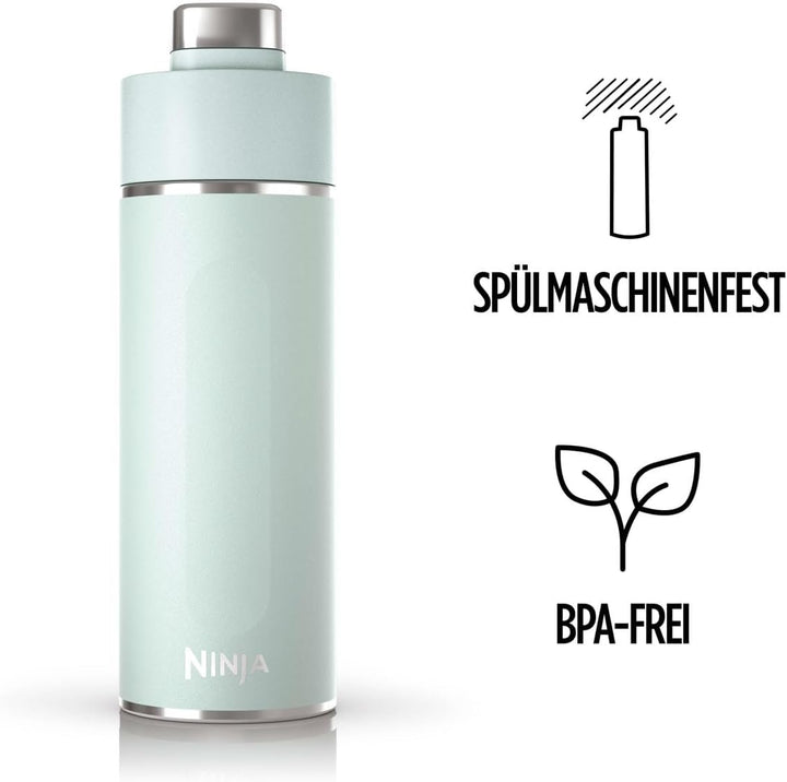 Ninja Thirsti Wasserflasche/Thermobecher to go, 530ml, auslaufsicherer Deckel, für kohlensäurehaltig