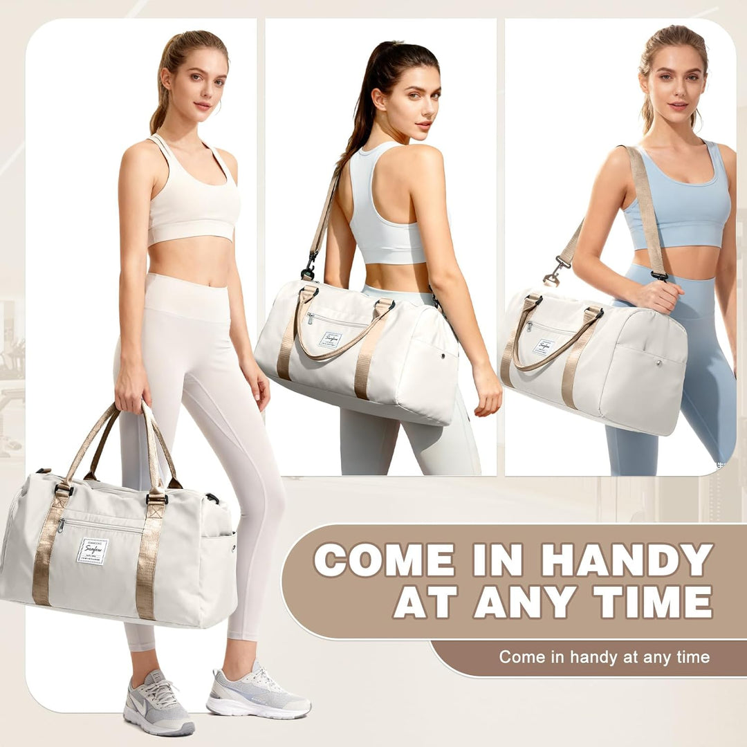 WEPLAN Sport Duffel Bag Damen Herren Sporttasche mit Schuhfach & Nassfach Reisetasche Handgepäck Tas