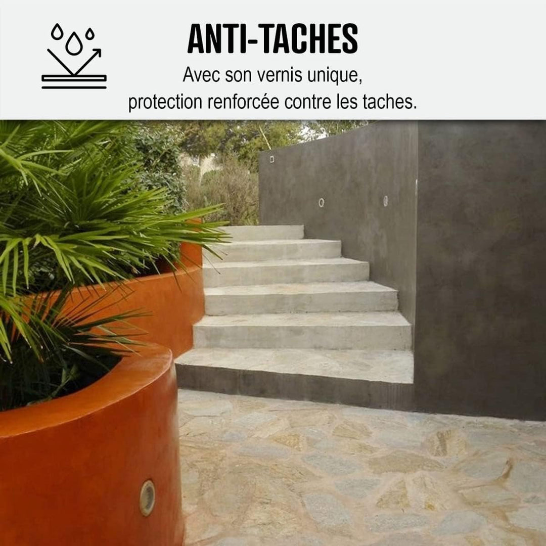 ARCANE INDUSTRIES BETON CIRÉ: KIT KUNSTHARZ-BETONBESCHICHTUNG FÜR DRAUSSEN - Böden, Wände, Terrassen