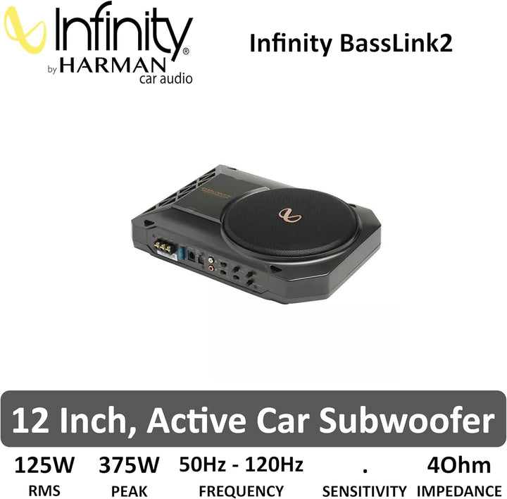 Infinity BASSLINK SM2-200mm Aktivbass inkl. Endstufe Untersitz Subwoofer