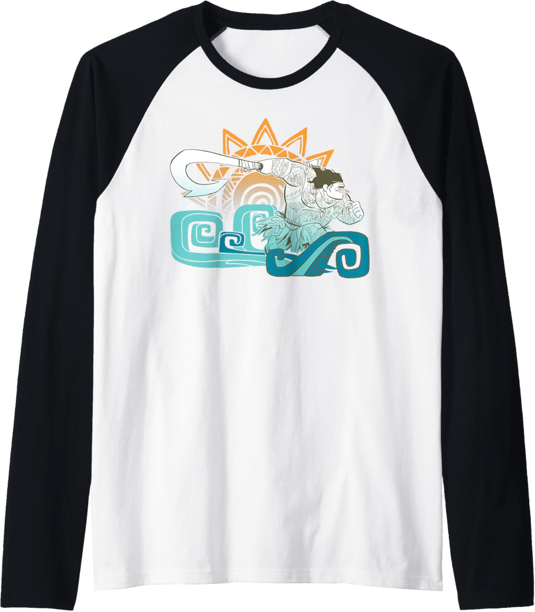 Disney Moana Maui Hook Geometric Sun Portrait Raglan