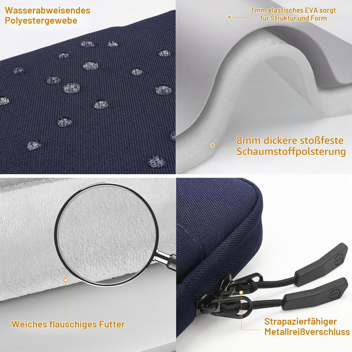 TECOOL 14 Zoll Laptoptasche Hülle für 14 Zoll Acer Asus Dell Lenovo Thinkpad Ideapad HP Notebook Chr