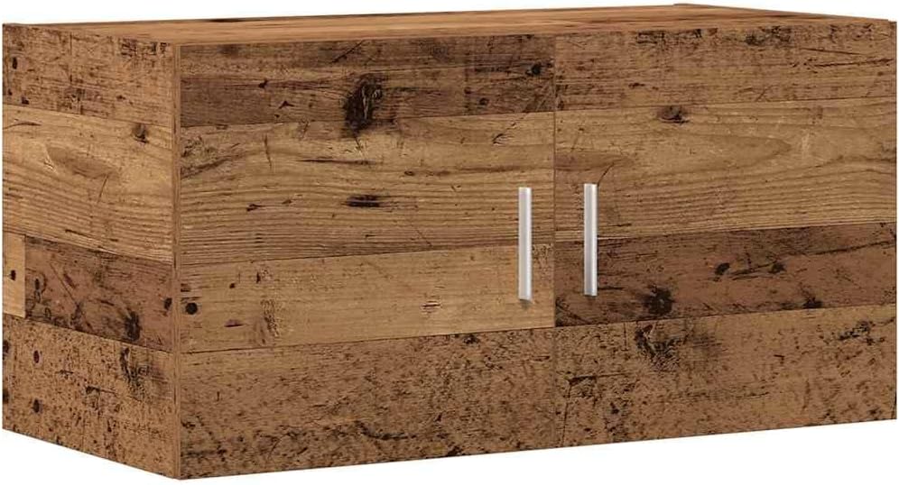 vidaXL Wandschrank Altholz-Optik 80x39x40 cm Holzwerkstoff, TV-Hängeschrank, TV-Hängeschränke, schwe