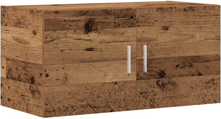 vidaXL Wandschrank Altholz-Optik 80x39x40 cm Holzwerkstoff, TV-Hängeschrank, TV-Hängeschränke, schwe