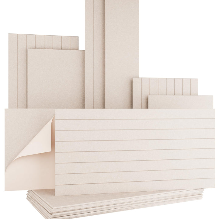 AKUSTIKO Akustikpaneele Selbstklebend 120x60cm - 2 Stück Beige Akustik Wandpaneele Schallschutz &amp; Ra