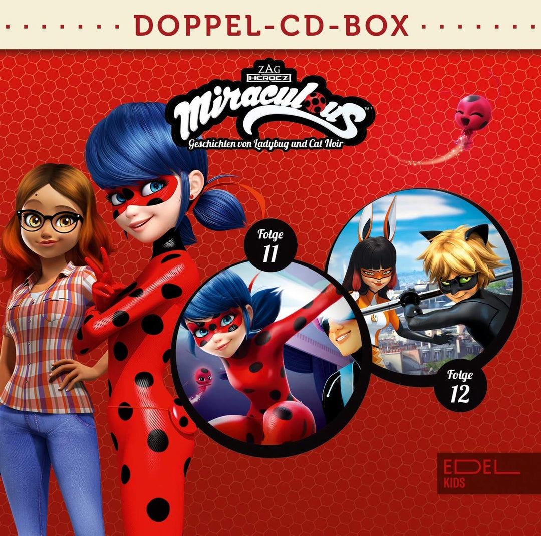 Miraculous - Geschichten von Ladybug und Cat Noir - Doppel-CD-Box (Folgen 11 + 12), Audio-CD