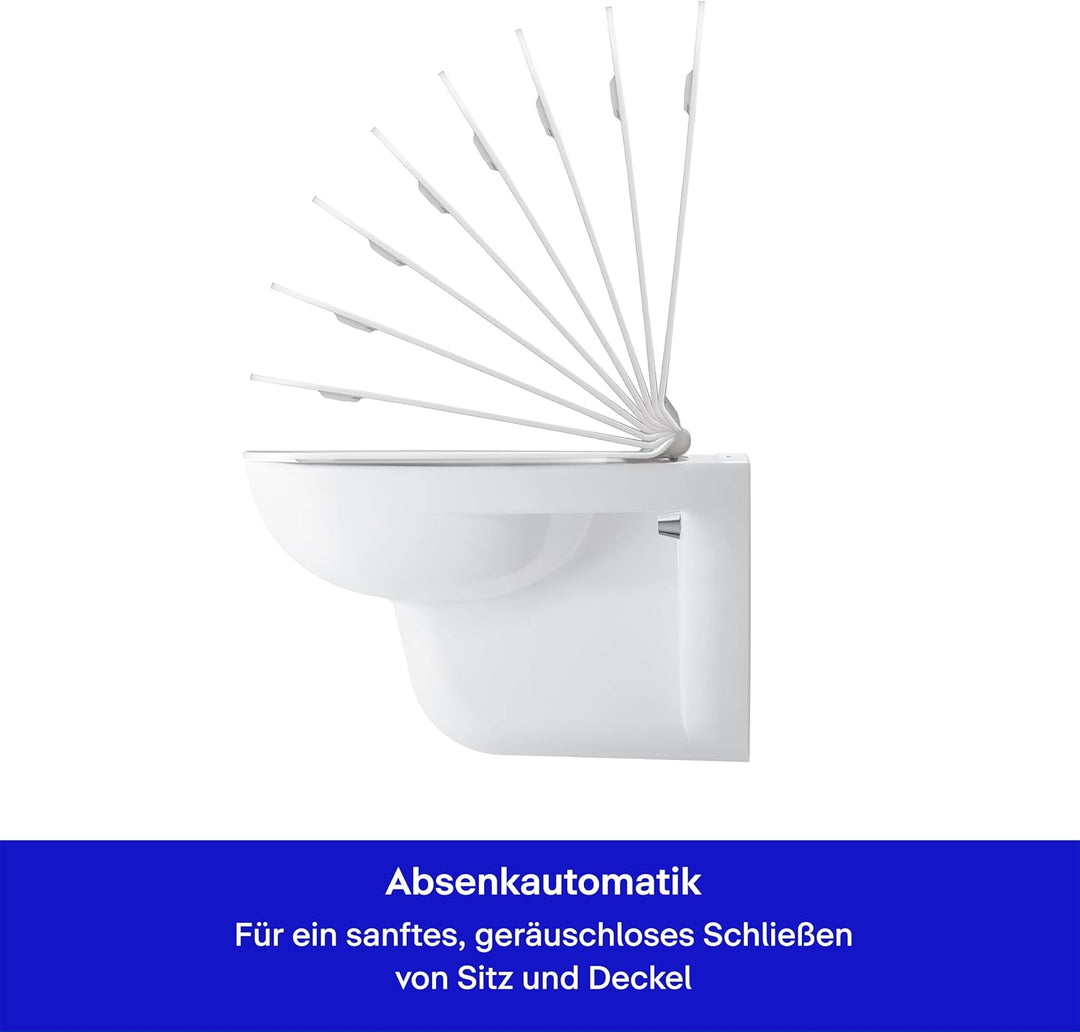 Duravit WC-Sitz D-Code Compact, Toilettendeckel mit Absenkautomatik, Klodeckel aus Urea-Duroplast, m