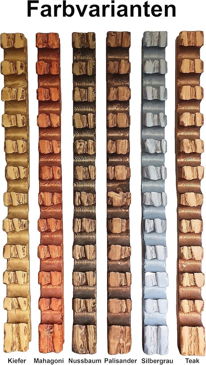 Wood & Wishes – Rustikaler Weinständer, Weinregal, Weinhalter aus massivem Holz; gefertigt in Handar