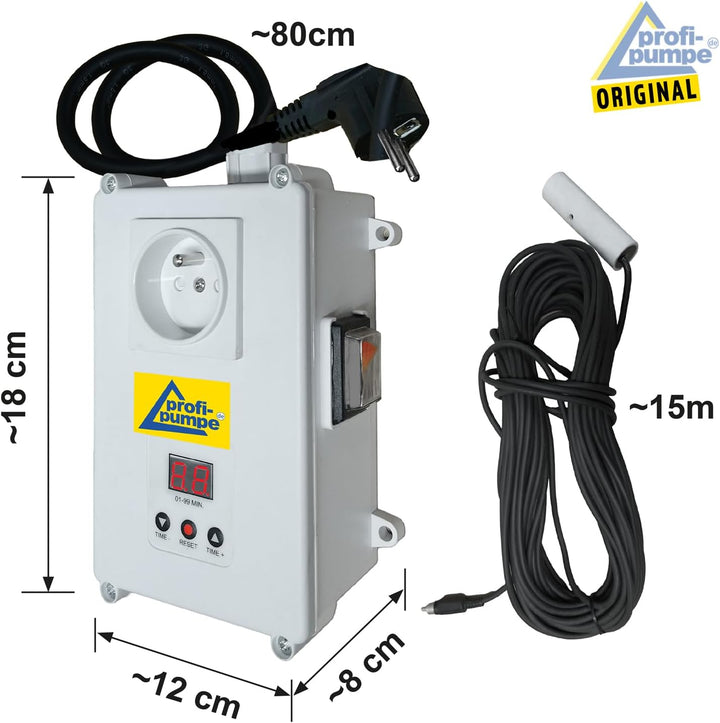 SCHWIMMERSCHALTER PUMPENSTEUERUNG LEVEL-SENSOR-CONTROL 1 mit 15M SENSOR-KABEL, PEGELSCHALTER schützt