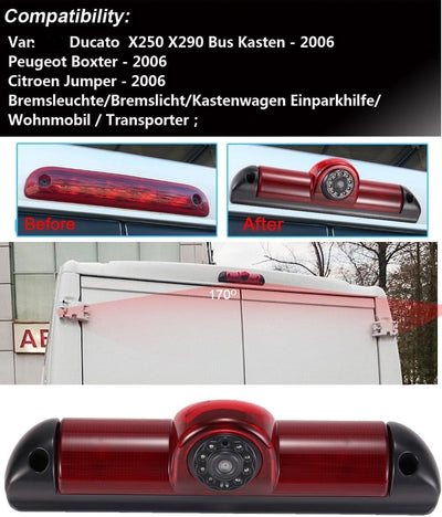 Auto Dritte Dach Top Mount Bremslicht Rückfahrkamera Rückfahrsystem Einparkkamera+ 7 Zoll LCD Monito