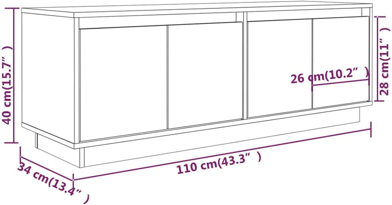 Tidyard TV Schrank Lowboard TV Möbel Tisch Board Sideboard Fernsehtisch Fernsehschrank HiFi-Schrank