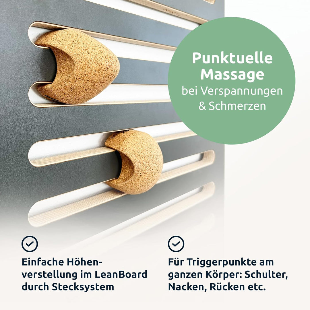 MaxFitness - Faszienrolle Set mit Wandhalterung Performance - inkl. LeanBoard & PickUp - 2 Foam Roll