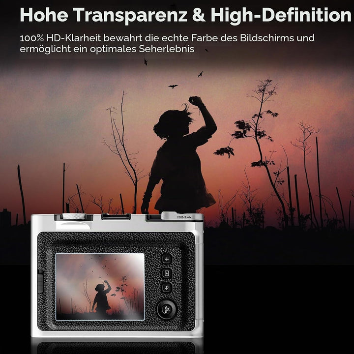 Rieibi Zubehör für Fujifilm Instax Mini Evo Sofortbildkamera, Geschenkpaket inklusive transparenter