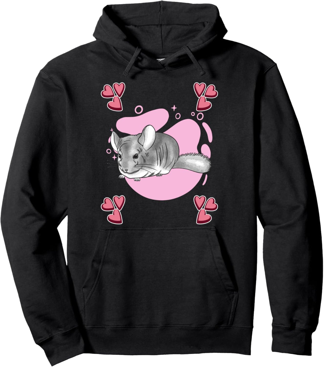 Damen Chinchilla Zeichnung Mädchen Chinchilla Pullover Hoodie