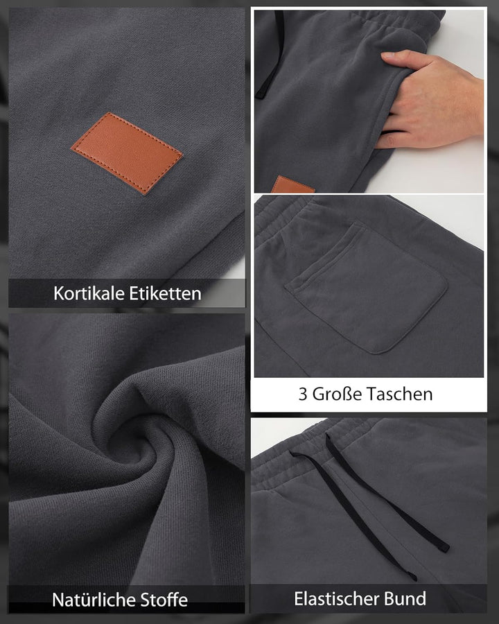 HMIYA Jogginghose Herren Baumwolle Trainingshose Sporthose Freizeithose Lang Hosen Klassische Sweath