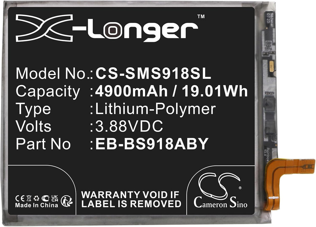 TCTK Akku 4900mAh Kompatibel mit [Samsung] Galaxy S23 Ultra, Galaxy S23 Ultra 5G, SC-52D, SGH-N795,