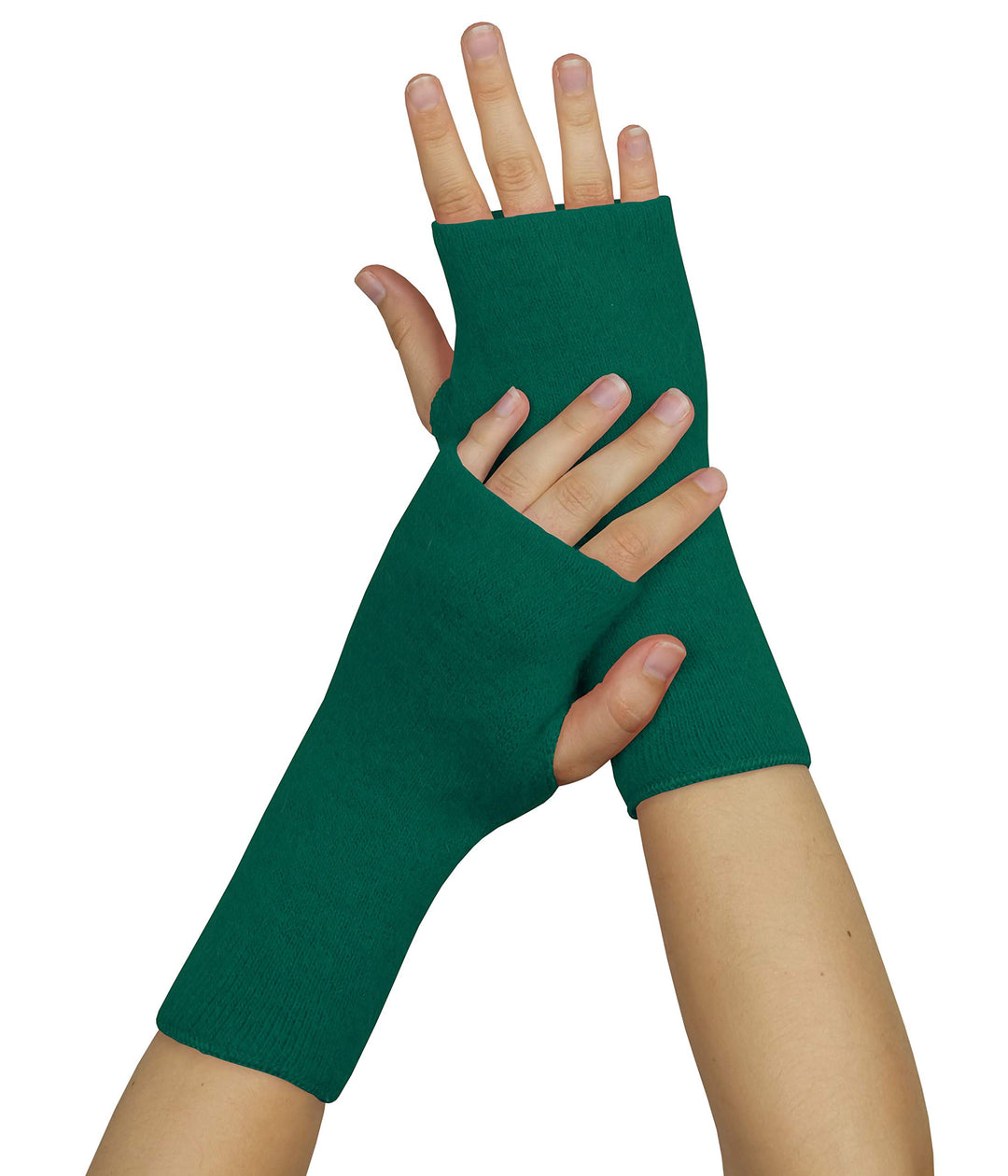 wobera ANGORA Pulswärmer oder Stulpen mit Daumenloch 2 Jade, 2 Jade