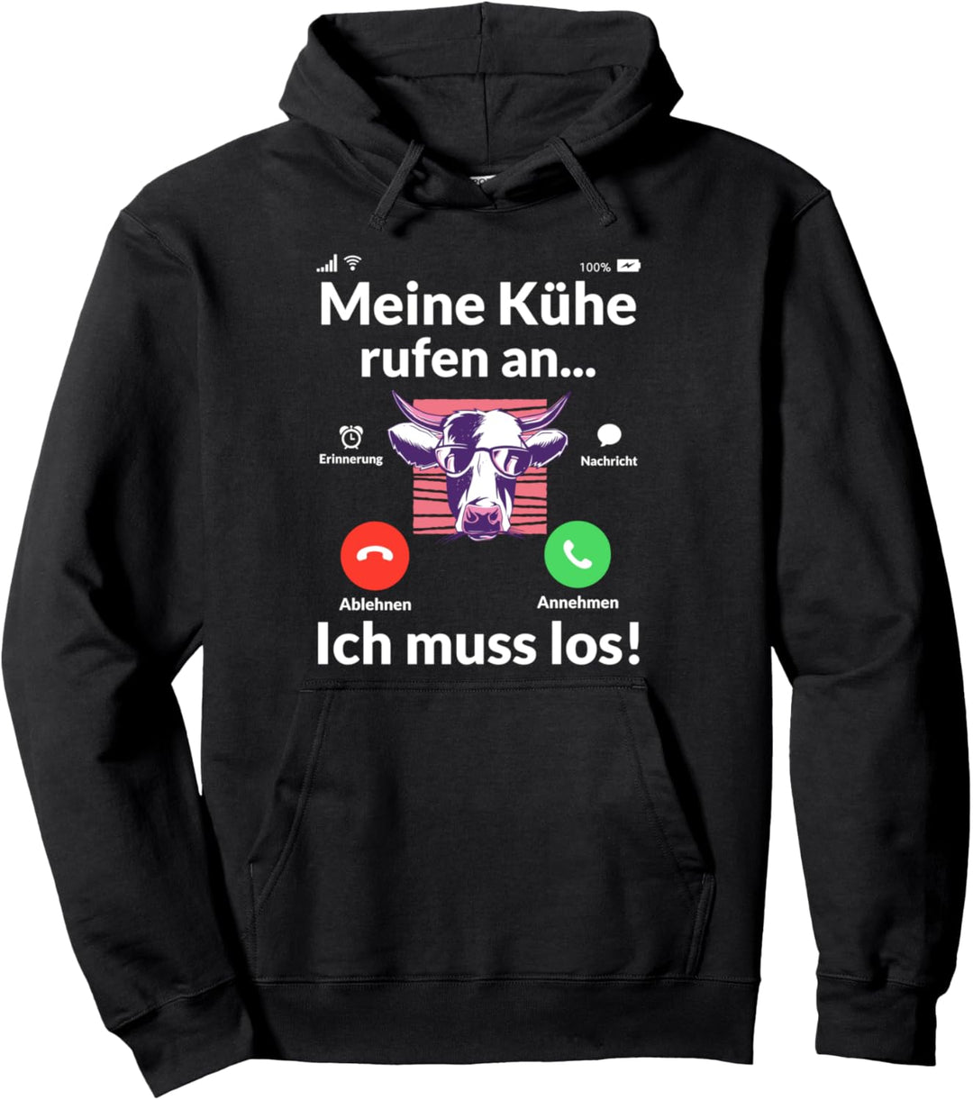Meine Kühe Rufen An Spruch Geschenk Landwirt Bauer Geschenki Pullover Hoodie