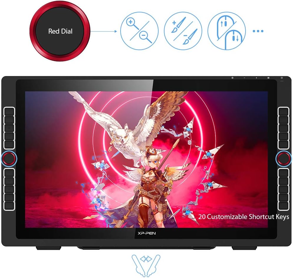 XP-PEN Artist 22R Pro Professionelles Display-Tablet, 21,5 Zoll (21,5 Zoll), Zeichenmonitor mit USB-