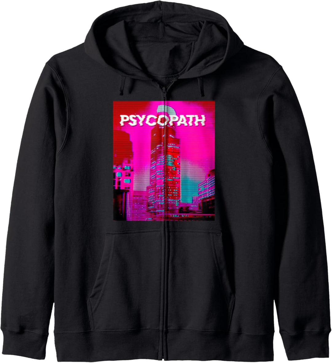 Ästhetischer Psychopath mit Glitch-Effekt. Vaporwave Dream Kapuzenjacke