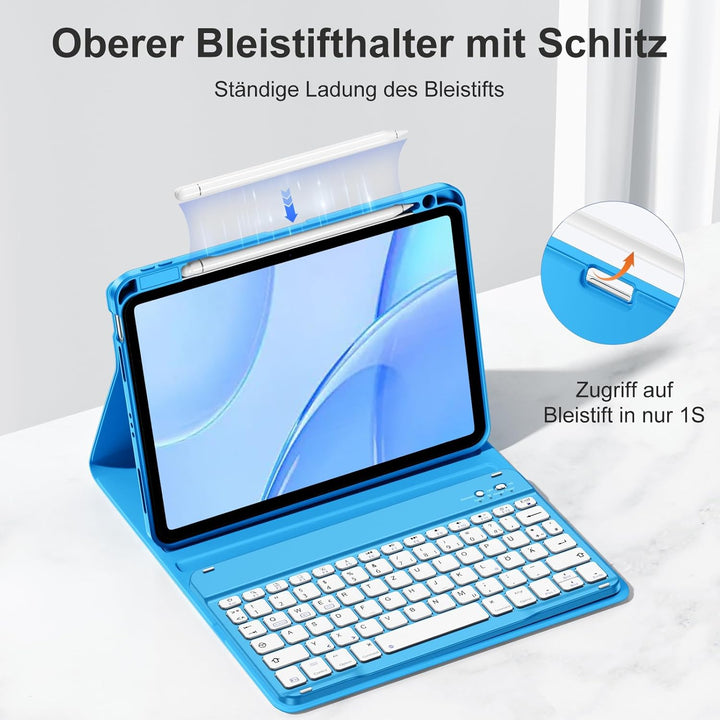 Hülle mit Tastatur für iPad Air 11 Zoll M3 2025 M2 2024/Air 5 Generation 2022 4. 2020 10,9 Zoll, Mag